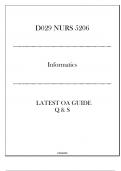 D029 NURS 5206 (Informatics) - Latest OA Guide Q & S 2024