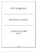 C797 NURS 6701 ( Data Science & Analytics) - Latest FA Guide Q & S 2024