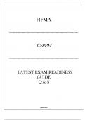 HFMA (CSPPM) Latest Exam Readiness Guide Q & S 20242025.