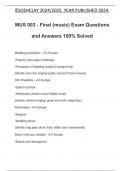 MUS 003 - Final (music) Exam Questions and Answers 100% Solved