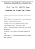 Music Final - Mus 100 GVSU Exam Questions and Answers 100% Solved