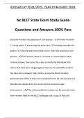 Nc BLET State Exam Study Guide Questions and Answers 100% Pass