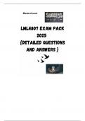 LML4807 EXAM PACK 2025  {DETAILED QUESTIONS AND ANSWERS }