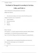 Test Bank for Managerial Accounting by Garrison,  Libby, and Webb A+ 