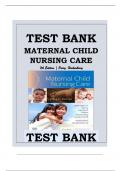 Test Bank for Maternal Child Nursing Care 7th Edition by Shannon