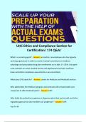 UHC Ethics and Compliance Section for Certification/ 174 Q&A/ 