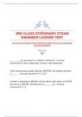 3RD CLASS STATIONARY STEAM ENGINEER LICENSE TEST WITH GUARANTEED ACCURATE ANSWERS