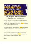 UHC 2022 Ethics and Compliance Test/ Questions & Correct Answers. 