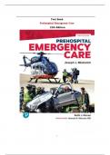 Test Bank for Prehospital Emergency Care 12th Edition by Mistovich & Karren, All 46 Chapters Covered, Verified Latest Edition