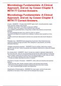 Microbiology Fundamentals: A Clinical Approach, 2nd ed. by Cowan Chapter 5 WITH 77 Correct Answers.