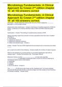 Microbiology Fundamentals: A Clinical Approach by Cowan 2nd edition chapter 15  all 103 answers correct  Microbiology Fundamentals: A Clinical Approach by Cowan 2nd edition chapter 15  all 103 answers correct  Microbiology Fundamentals: A Clinical Approac