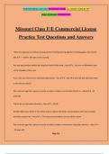 Missouri Class F/E Commercial License Practice Test Questions and Answers