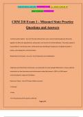 CRM 210 Exam 1 - Missouri State Practice Questions and Answers