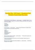  Hondros Nur 155 Exam 1 Questions And Answers Guaranteed Success.