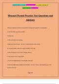 Missouri Permit Practice Test Questions and Answers