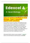   Edexcel Sulters-Nuffield A Level Biology: Topic 2 question papers with solutions The secondary structure of a protein is held together by many H-bonds to form either an alpha-helix or a beta-pleated sheet. How do hydrogen bonds form between parts of the