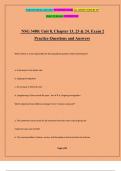 NSG 3480: Unit 8, Chapter 13, 23 & 24. Exam 2 Practice Questions and Answers