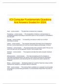   IC3 Computer Fundamentals Questions And Answers Graded A+ 2024.