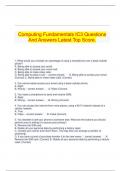 Computing Fundamentals IC3 Questions And Answers Latest Top Score.