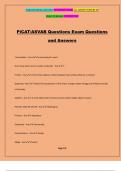 PiCAT/ASVAB Questions Exam Questions and Answers