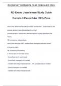 RD Exam: Jean Inman Study Guide Domain 3 Exam Q&A 100% Pass