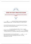 OSSF DR TEST PRACTICE EXAM WITH GUARANTEED ACCURATE ANSWERS |VERIFIED