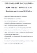 RMIN 4000 Test 1 Brown UGA Exam Questions and Answers 100% Solved