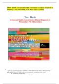 TEST BANK- Advanced Health Assessment & Clinical Diagnosis in Primary Care (7th Edition,2024|2025) Joyce E. Dains|| WITH CORRECT ANSWERS|ULTIMATE GUIDE  A -GRADED