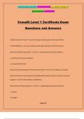 Crossfit Level 1 Certificate Exam Questions and Answers