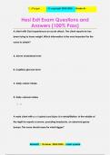 Hesi Exit Exam Questions and  Answers (100% Pass)