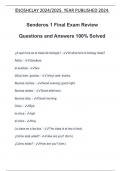 Senderos 1 Final Exam Review Questions and Answers 100% Solved