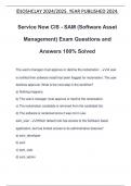 Service Now CIS - SAM (Software Asset Management) Exam Questions and Answers 100% Solved