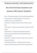 Sim Chart Final Exam Questions and Answers 100% Solved | Graded A+