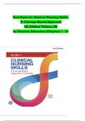 Test Bank for Clinical Nursing Skills: A Concept-Based Approach 4th Edition Pearson Education