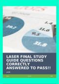 LASER FINAL STUDY GUIDE QUESTIONS CORRECTLY ANSWERED TO PASS!!