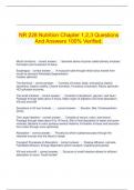 NR 228 Nutrition Chapter 1,2,3 Questions And Answers 100% Verified.