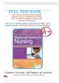 Test Bank for Davis Advantage for Maternal-Newborn Nursing: The Critical Components of Nursing Care, 4th Edition, by Roberta Durham, Linda Chapman, 2024. All Chapters | Chapters 1 - 19 | Latest Guide