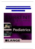 TEST BANK For CURRENT Diagnosis and Treatment Pediatrics 27th Edition by Maya Bunik; William Hay, All 46 Chapters Covered, Verified Latest Edition