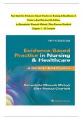 TEST BANK For Evidence-Based Practice in Nursing & Healthcare A Guide to Best Practice 5th Edition by Bernadette Mazurek Melnyk, Ellen Fineout-Overholt, Chapters 1 - 23 Complete