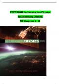 TEST BANK For Inquiry into Physics 8th Edition by Ostdiek, Verified Chapters 1 - 12, Complete Newest Version