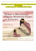 TEST BANK For Maternal Child Nursing Care 3rd Canadian Edition By Keenan Lindsay | Verified Chapter's 1 - 25 Updated 2023| Complete