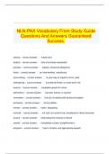 NLN-PAX Vocabulary From Study Guide Questions And Answers Guaranteed Success.