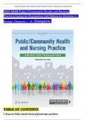 Test Bank: Public / Community Health and Nursing Practice, 2nd Edition 2nd Edition by Savage