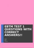 EBTM TEST 1 QUESTIONS WITH CORRECT ANSWERS!!