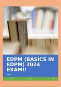 EDPM (BASICS IN EDPM) 2024 EXAM!!