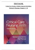 TEST BANK For Critical Care Nursing- A Holistic Approach, (12th Edition 2024) by Morton Fontaine | All Chapters Included | Newest Edition