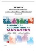 TEST BANK FOR Financial Accounting for Managers 1st Edition by Wayne Thomas and David Spiceland 