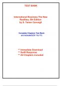 Test Bank for International Business The New Realities, 6th Edition by Cavusgil (All Chapters included)