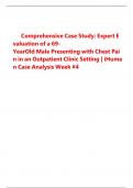 Comprehensive Case Study: Expert Evaluation of a 69-YearOld Male Presenting with Chest Pain in an Outpatient Clinic Setting | iHuman Case Analysis Week #4