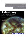 TEST BANK For Astronomy A Beginners Guide to the Universe, 8th Edition by Chaisson, Verified Chapters 1 - 18, Complete Newest Version